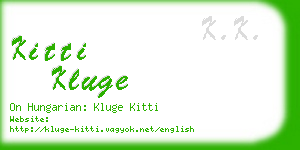 kitti kluge business card